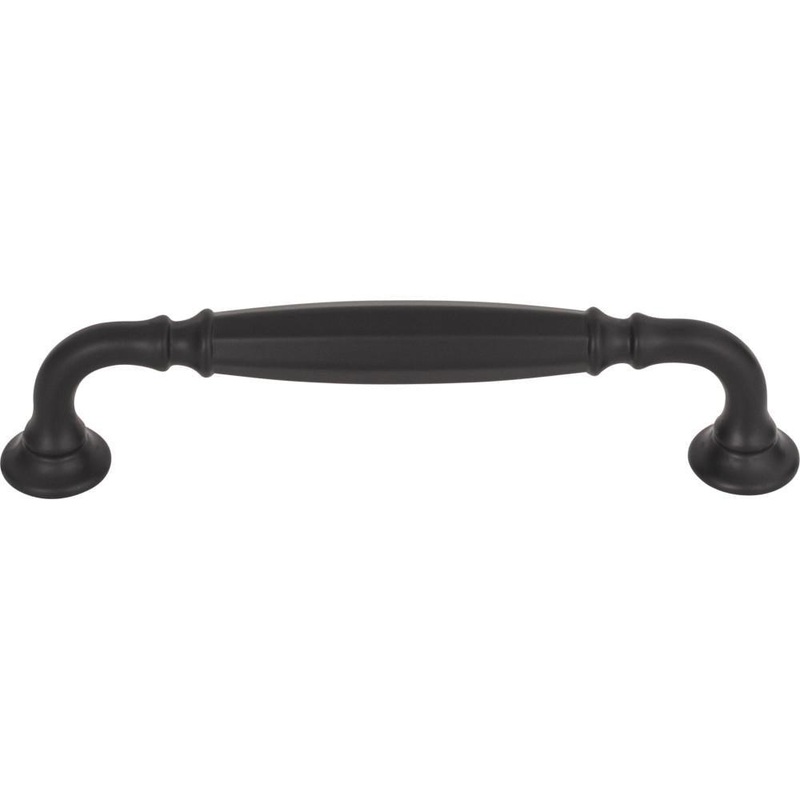 Top Knobs TK1052BLK Barrow Pull 5 1/16 Inch – Flat Black from the Grace collection