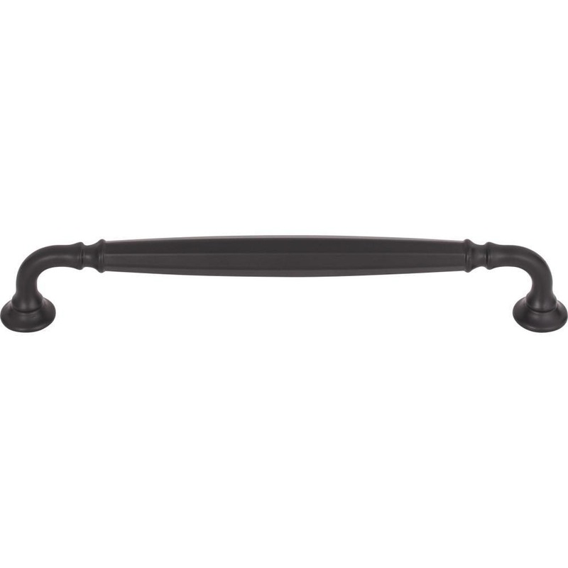 Top Knobs TK1054BLK Barrow Pull 7 9/16 Inch – Flat Black from the Grace collection