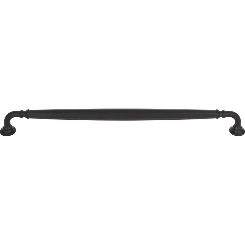 Top Knobs TK1056BLK Barrow Pull 12 Inch – Flat Black from the Grace collection