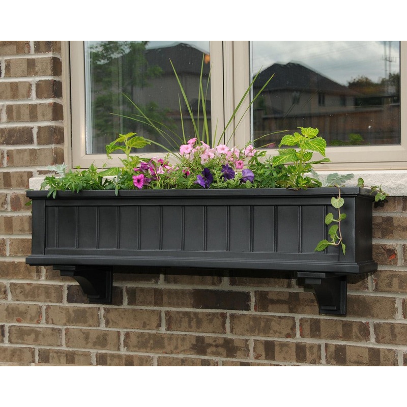 Cape Cod 4′ Window Box – Black