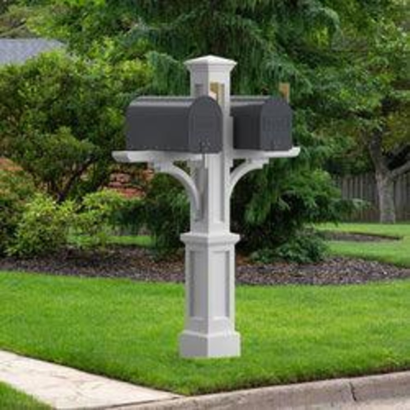 Newport Plus Double Mail Post – White