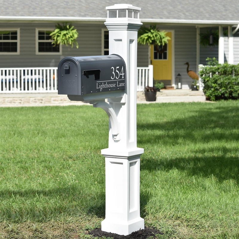 Newport Plus Mail Post – White