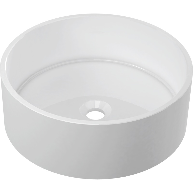 Bassini Vessel Sink – Gloss White