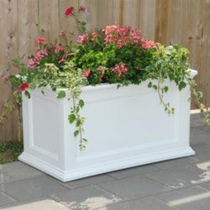 Fairfield 20×36 Planter – White