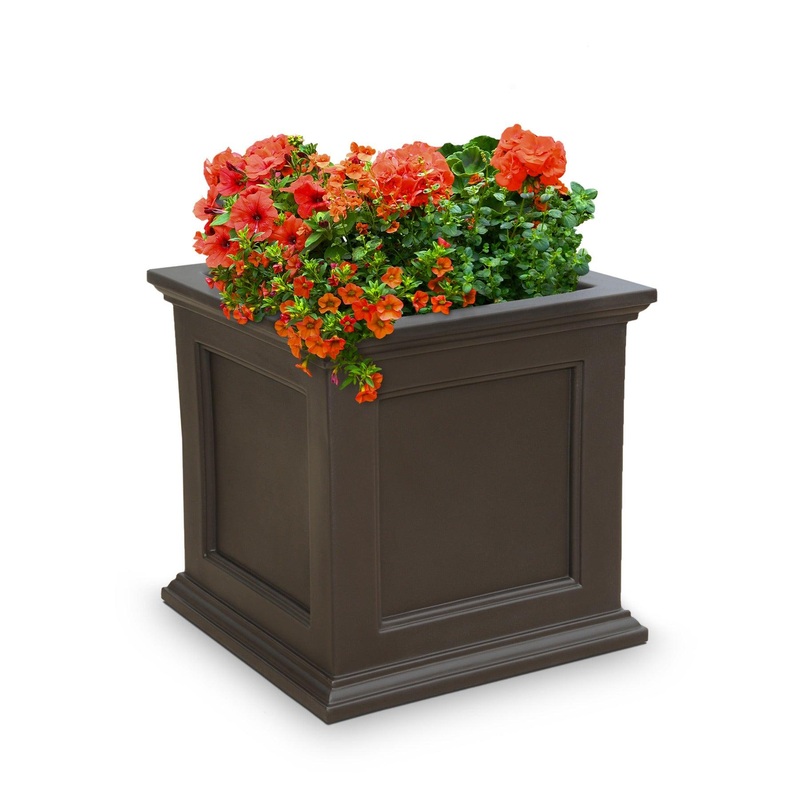 Fairfield 28 Square Planter – Espresso