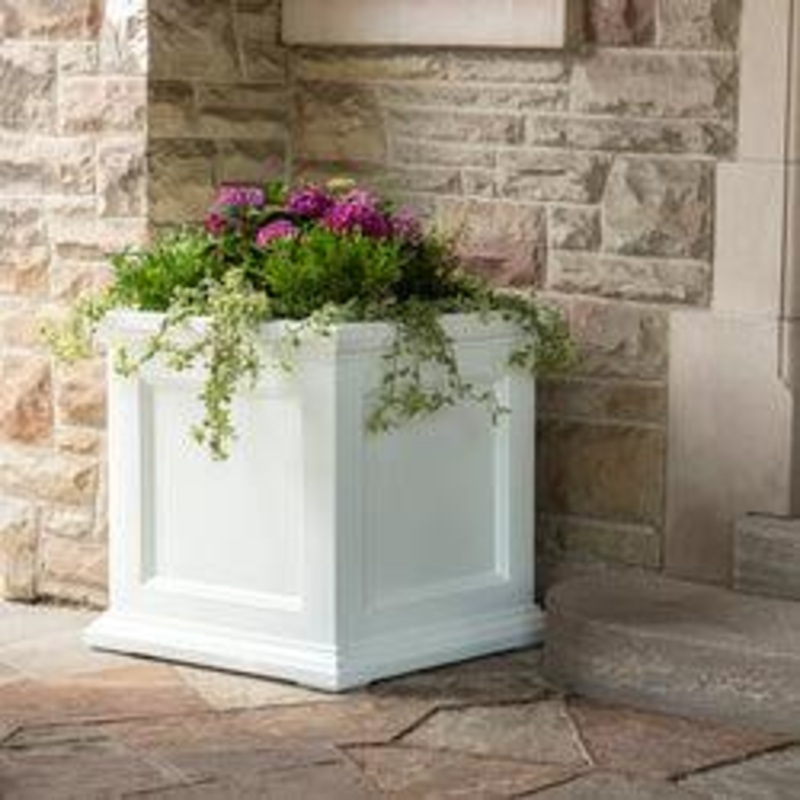 Fairfield 28 Square Planter – White
