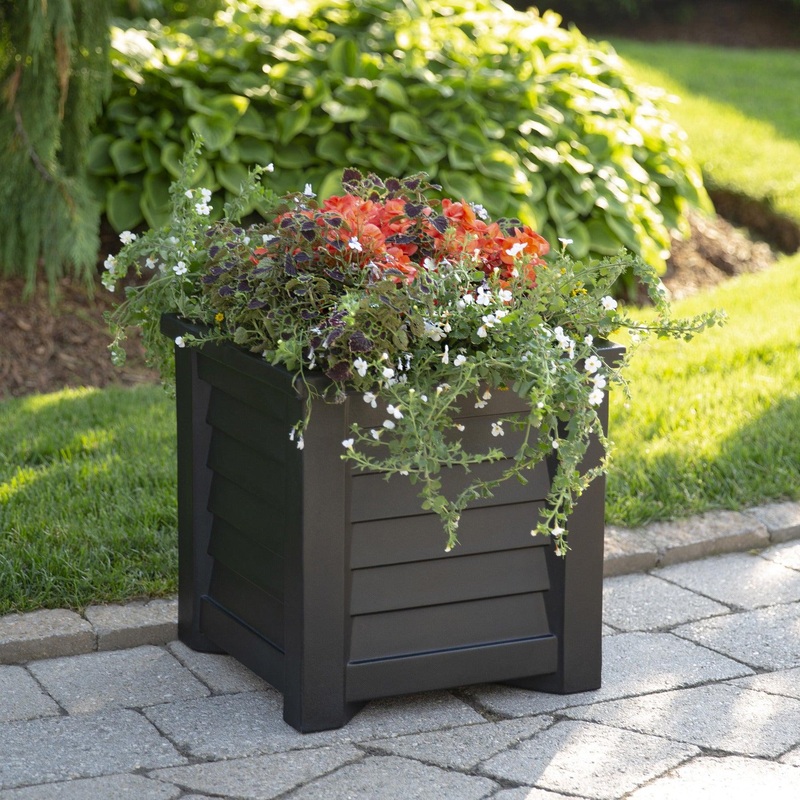 Lakeland 16 Square Planter – Espresso