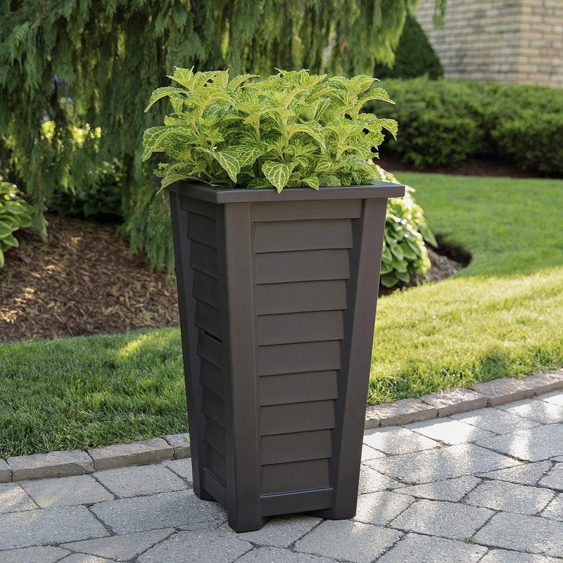 Lakeland 28 Tall Planter – Espresso