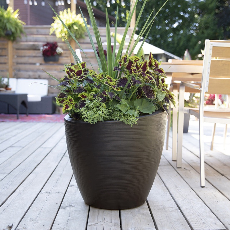 Modesto 20 Round Planter – Espresso