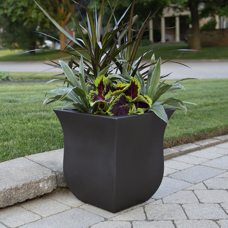 Valencia 16 Square Planter – Espresso