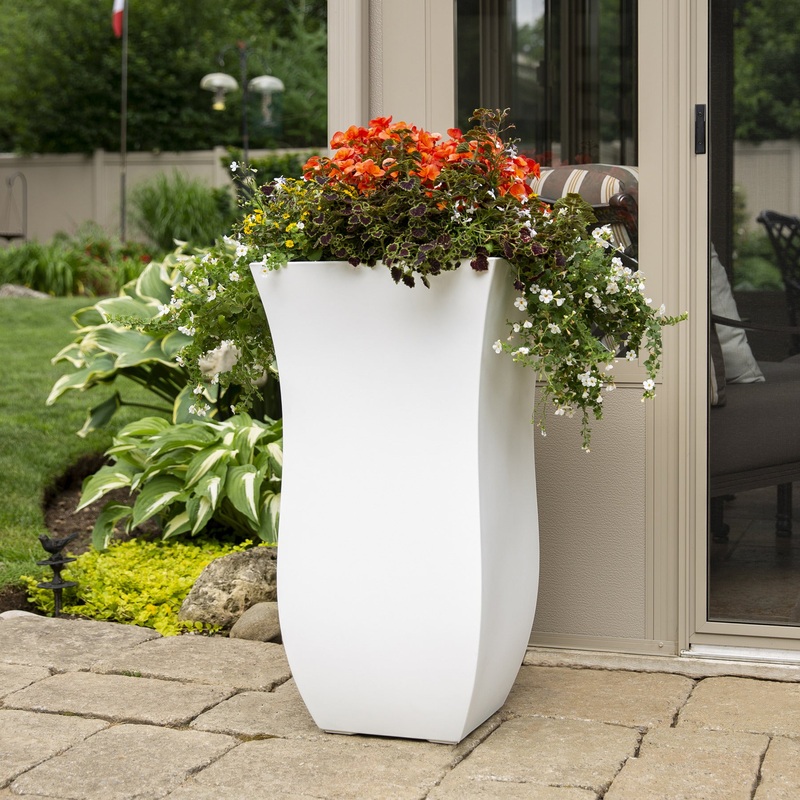 Valencia 30 Tall Planter – White