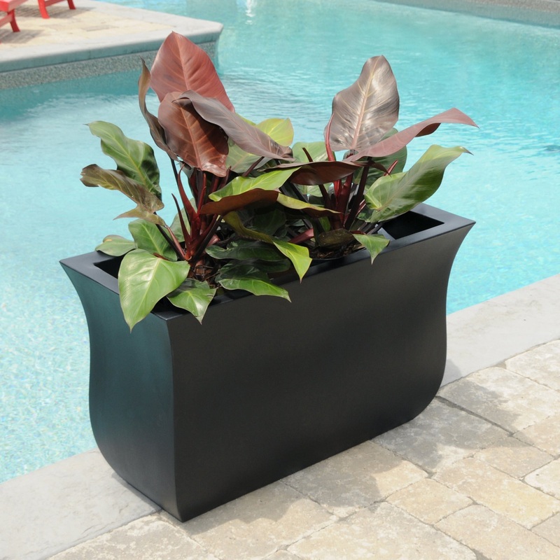 Valencia 36x16x22 Long Planter – Black