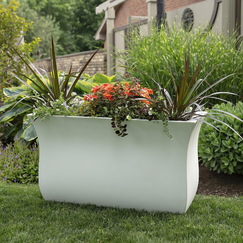 Valencia 36x16x22 Long Planter – White