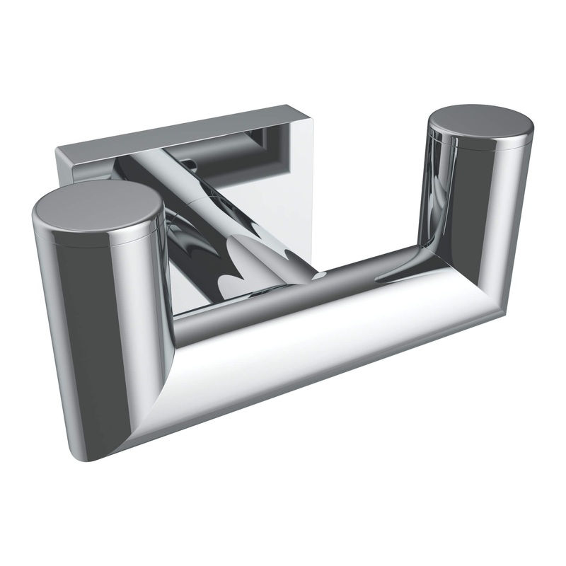 Crater Double Towel Hook – Chrome