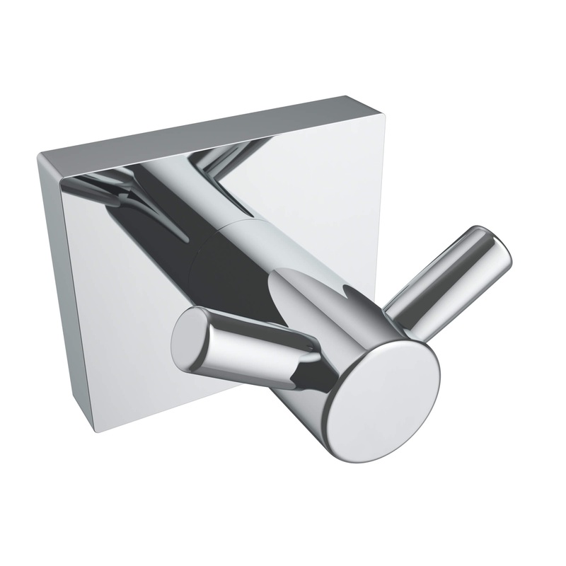Crater Double Towel Hook|***SELECT OPTION***|Chrome|Brushed Nickel|Matte Black