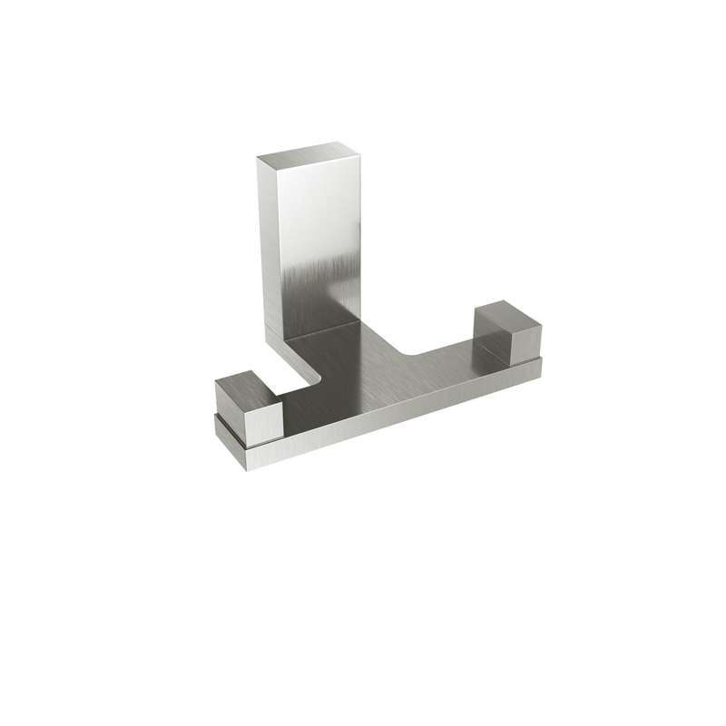 Fire Double Towel Hook – Brushed Nickel