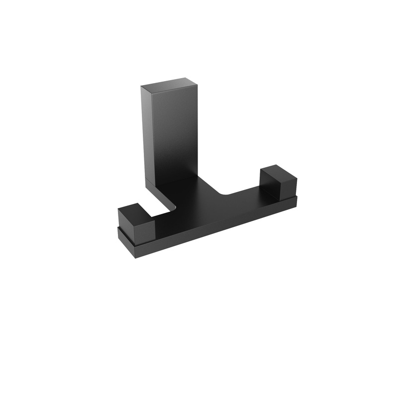 Fire Double Towel Hook – Matte Black