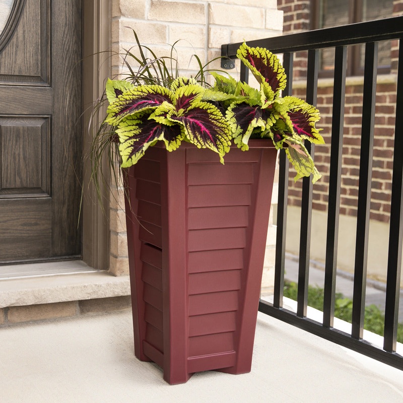 Lakeland 28 Tall Planter – Cranberry Red