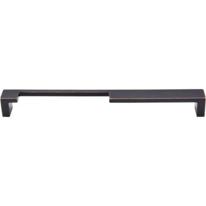 Top Knobs TK258BLK Modern Metro Notch Pull A 9 (c-c) – Flat Black