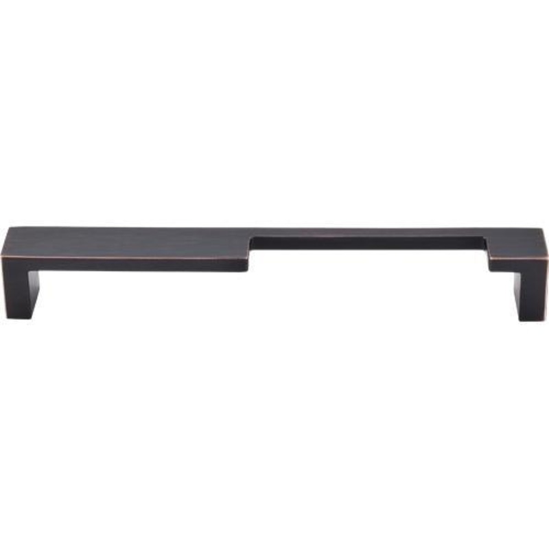 Top Knobs TK260BLK Modern Metro Notch Pull B 7 (c-c) – Flat Black