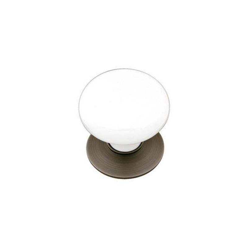 Emtek 86001US15 Porcelain Knob with Base from the Porcelain collection