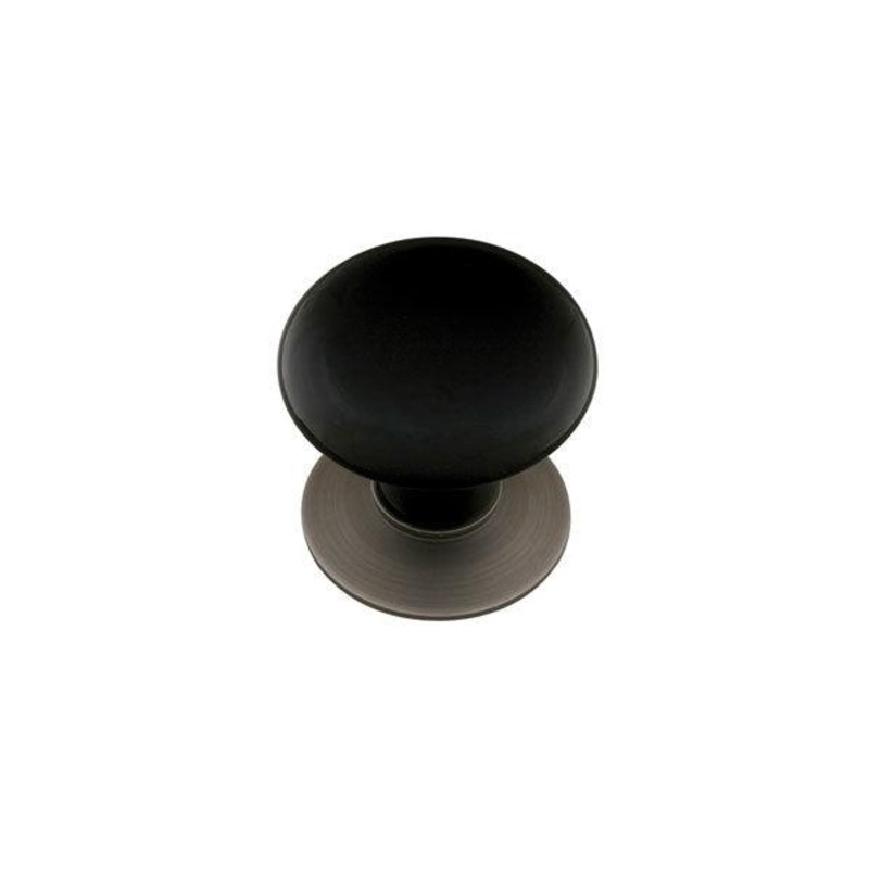 Emtek 86009US15A Porcelain Knob with Base from the Porcelain collection