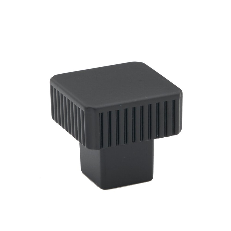 Square Grooved Knob|***SELECT OPTION***|Matte Black|Champagne|Matte Nickel|Champagne/Matte Black|Matte Nickel/Matte Black