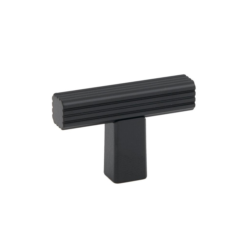 T-Knob Grooved Bar|***SELECT OPTION***|Matte Black|Champagne|Matte Nickel|Champagne/Matte Black|Matte Nickel/Matte Black