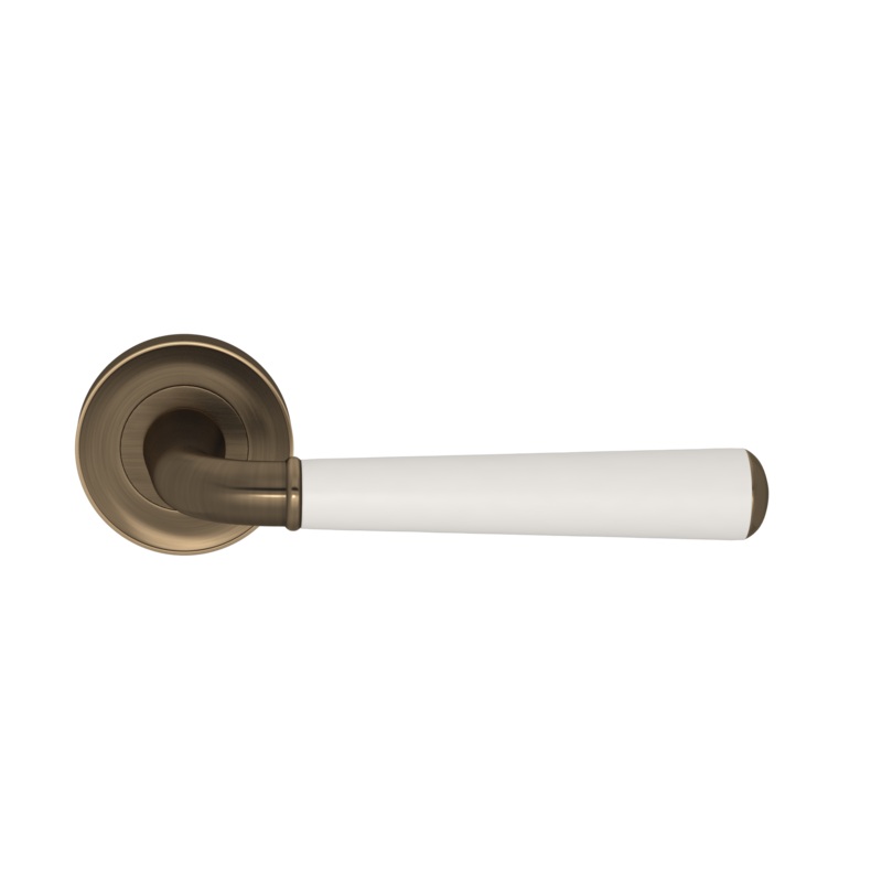 Tube Stitch out Goose Neck Combination Leather (Passage Pair – 2 3/8 tubular latch)
